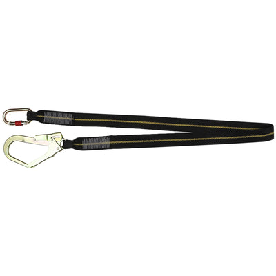 Webbing Safety Lanyard with Carabiner Connector and Scaffolding Hook