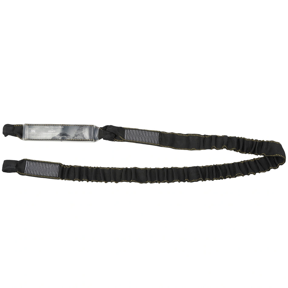 Shock Absorbing Safety Lanyard with Energy Absorber and Attachment Loops