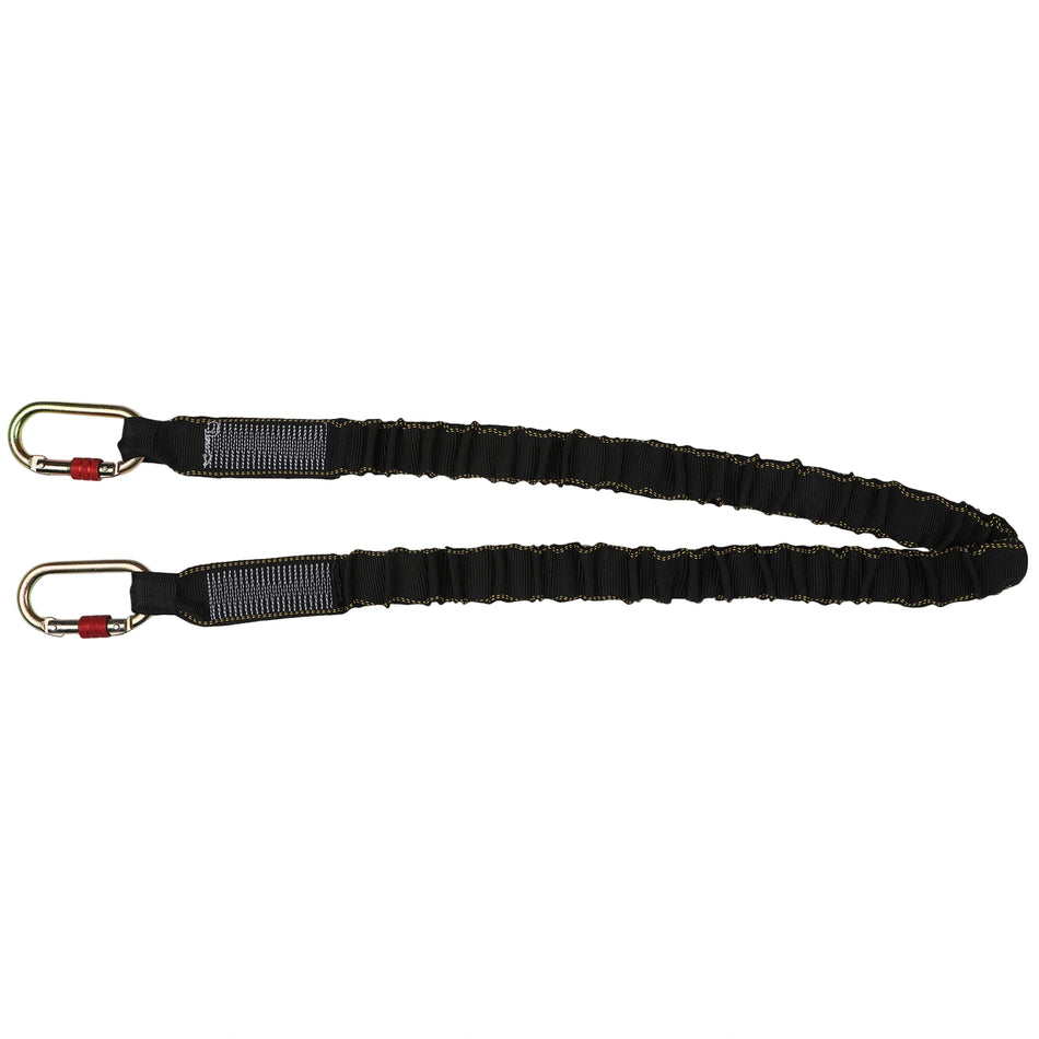 Shock Absorbing Lanyard with Double Carabiner Hooks