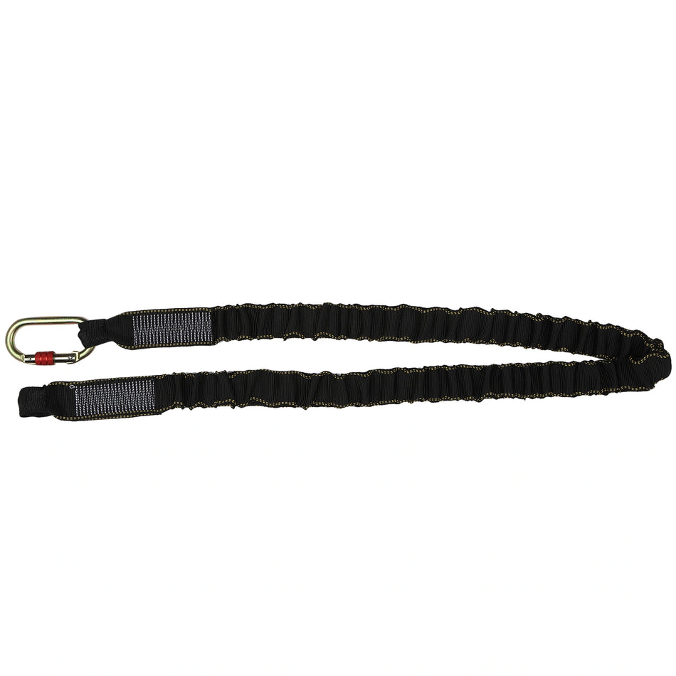 Shock Absorbing Safety Lanyard with Loop & Carabiner