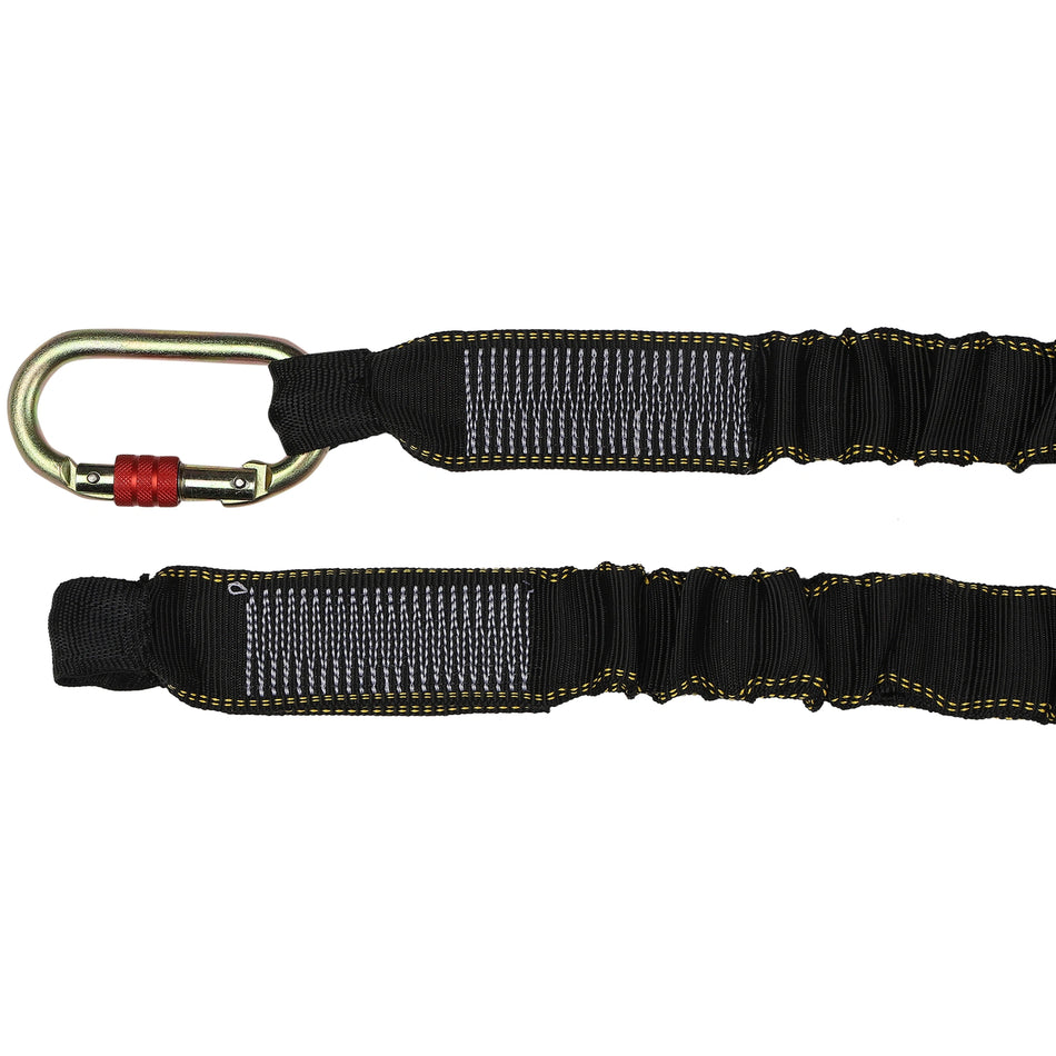 Shock Absorbing Safety Lanyard with Loop & Carabiner