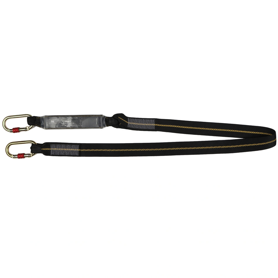 Energy Absorbing Webbing Lanyard with Carabiner Connector