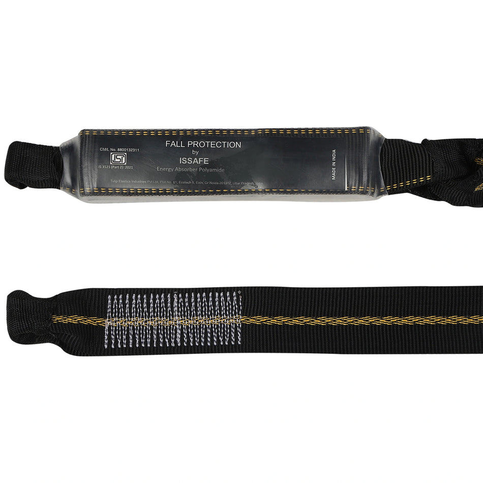 Energy Absorbing Webbing Lanyard with Loop Attachment and Anchorage Loop