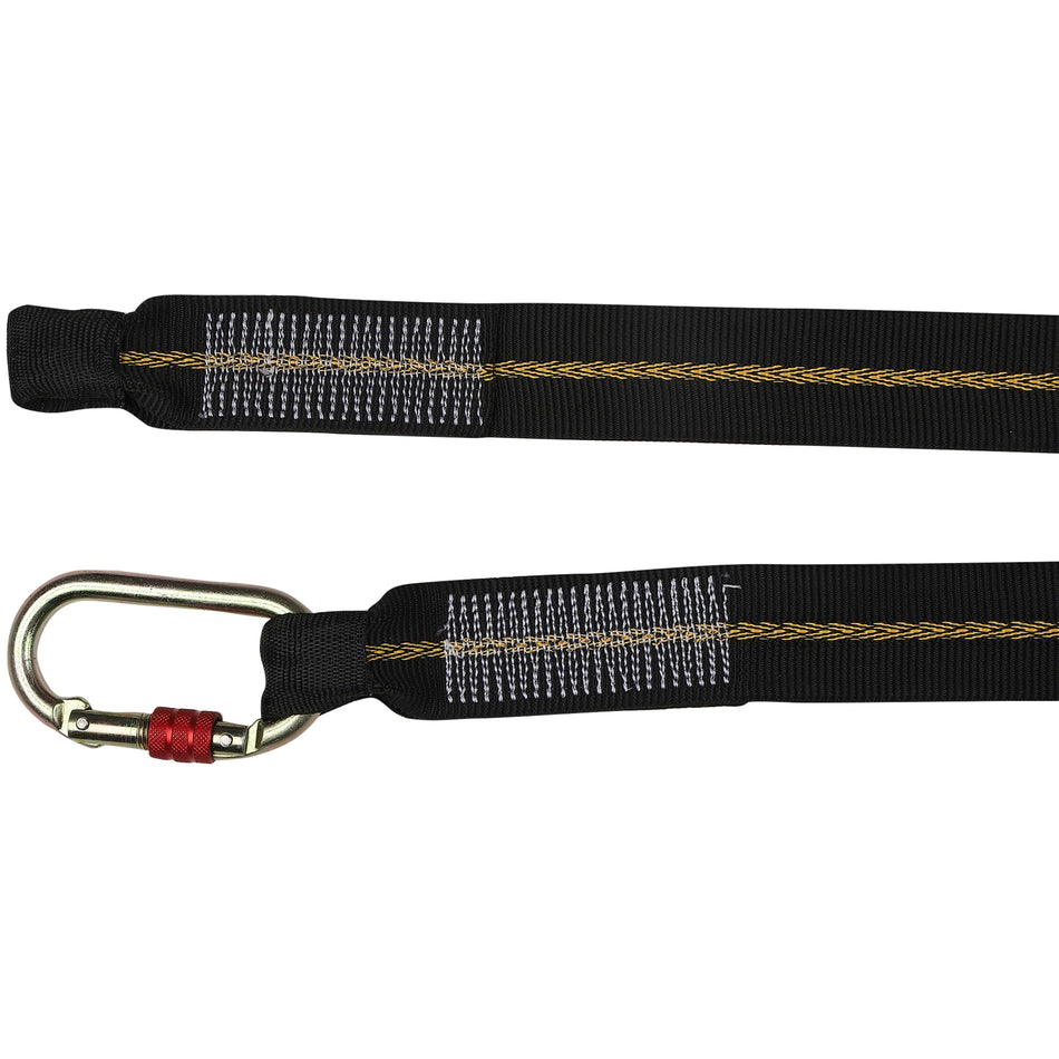 Safety Webbing Lanyard with Anchorage Loop and Carabiner
