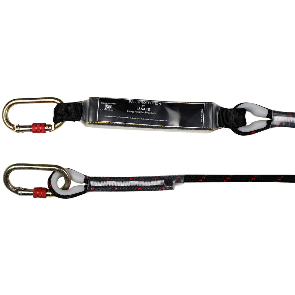 Kernmantle Safety Rope with Energy Absorber & Carabiner