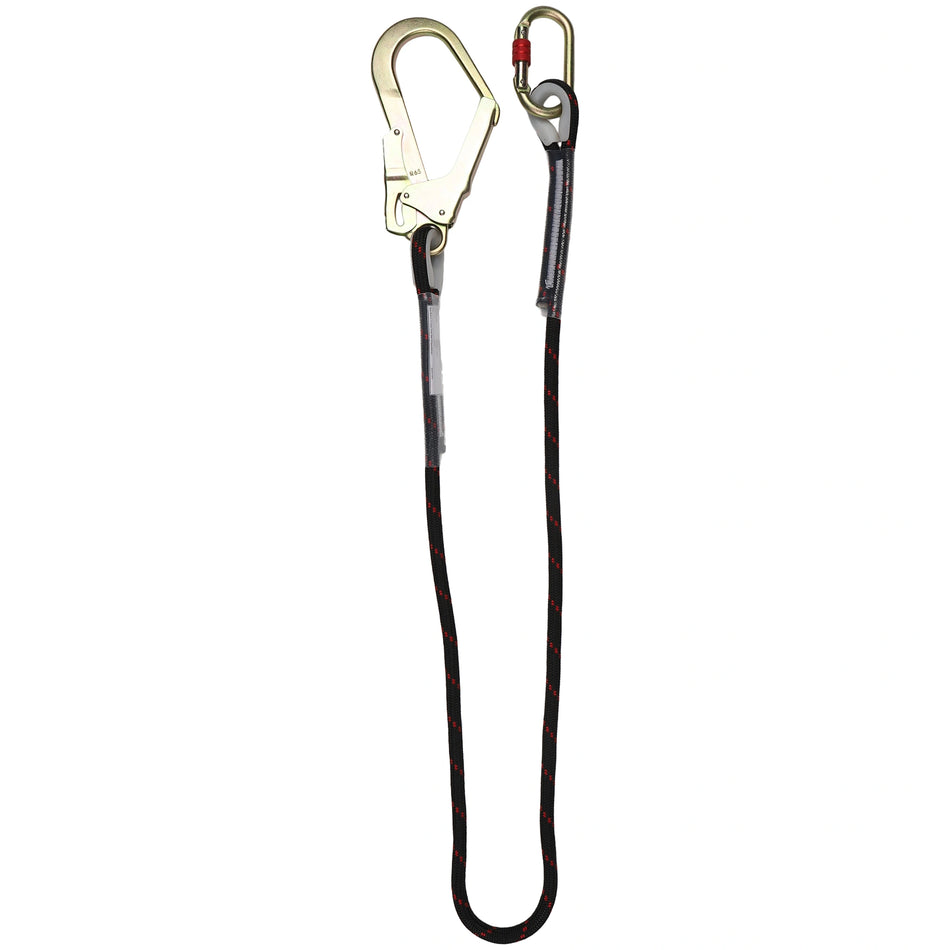 Kernmantle Rope Lanyard with Carabiner & Scaffolding Hook