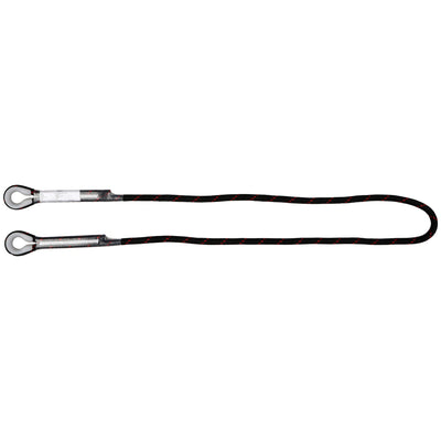 Adjustable Kernmantle Rope Restraint Lanyard with Dual Loop Attachments