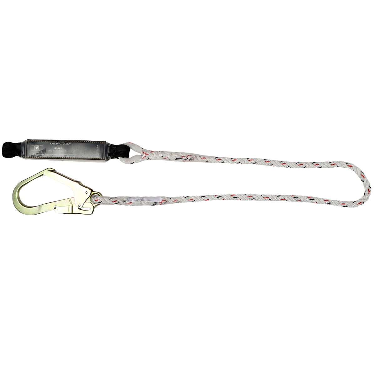 Lanyard with Energy Absorber, Loop & Scaffolding Hook