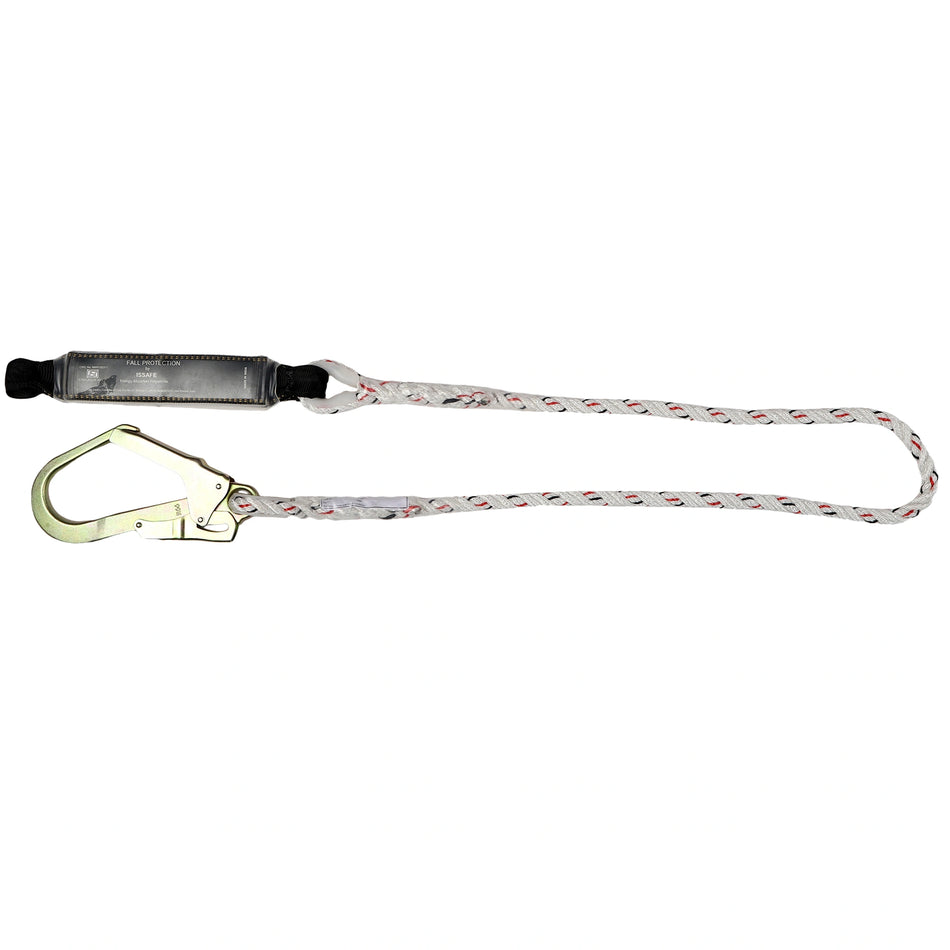 Lanyard with Energy Absorber, Loop & Scaffolding Hook