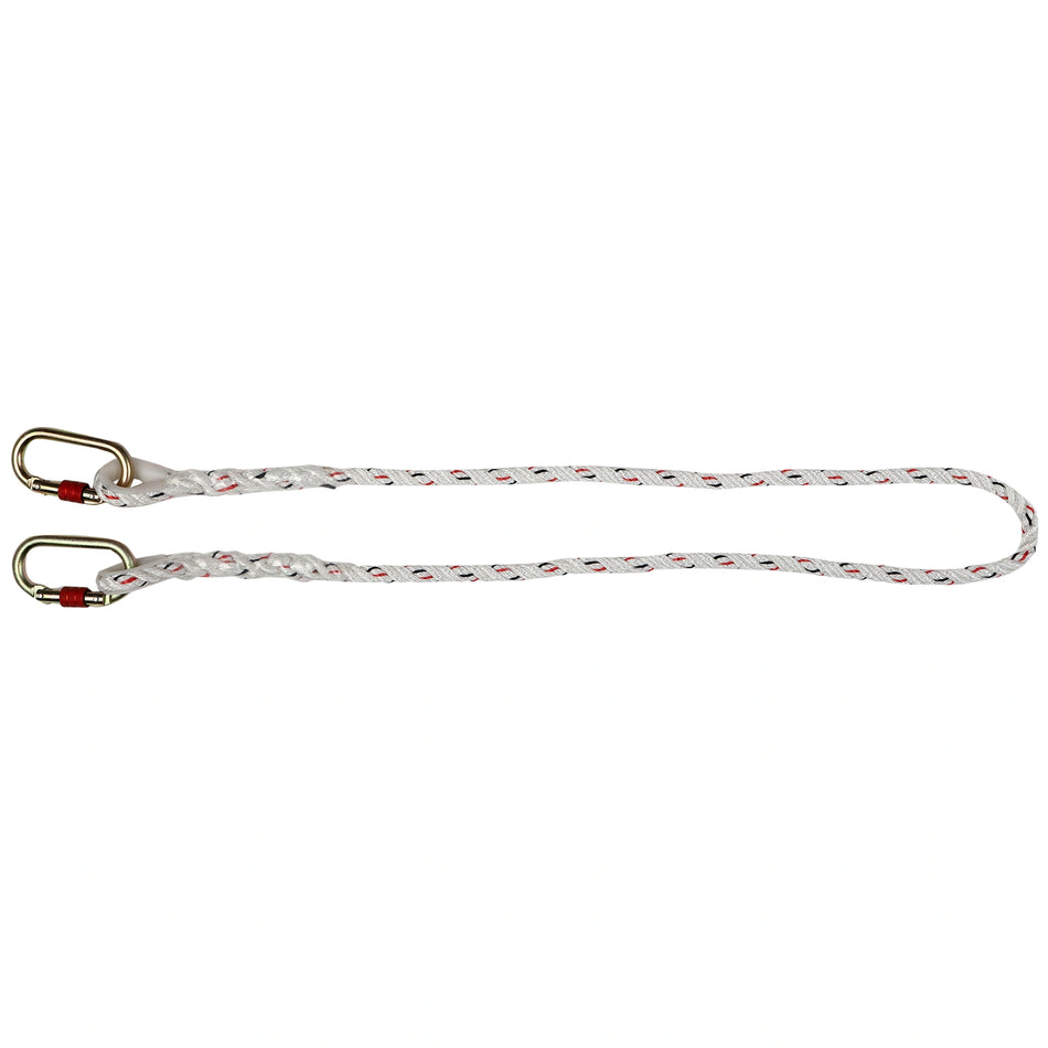 Safety Harness Lanyard with Secure Carabiner and Anchorage