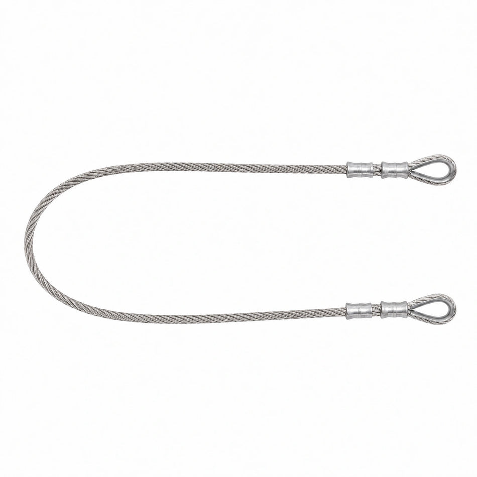 ISSAFE ISF506(C) 8 mm SS 316 stainless steel wire rope sling with both side loops