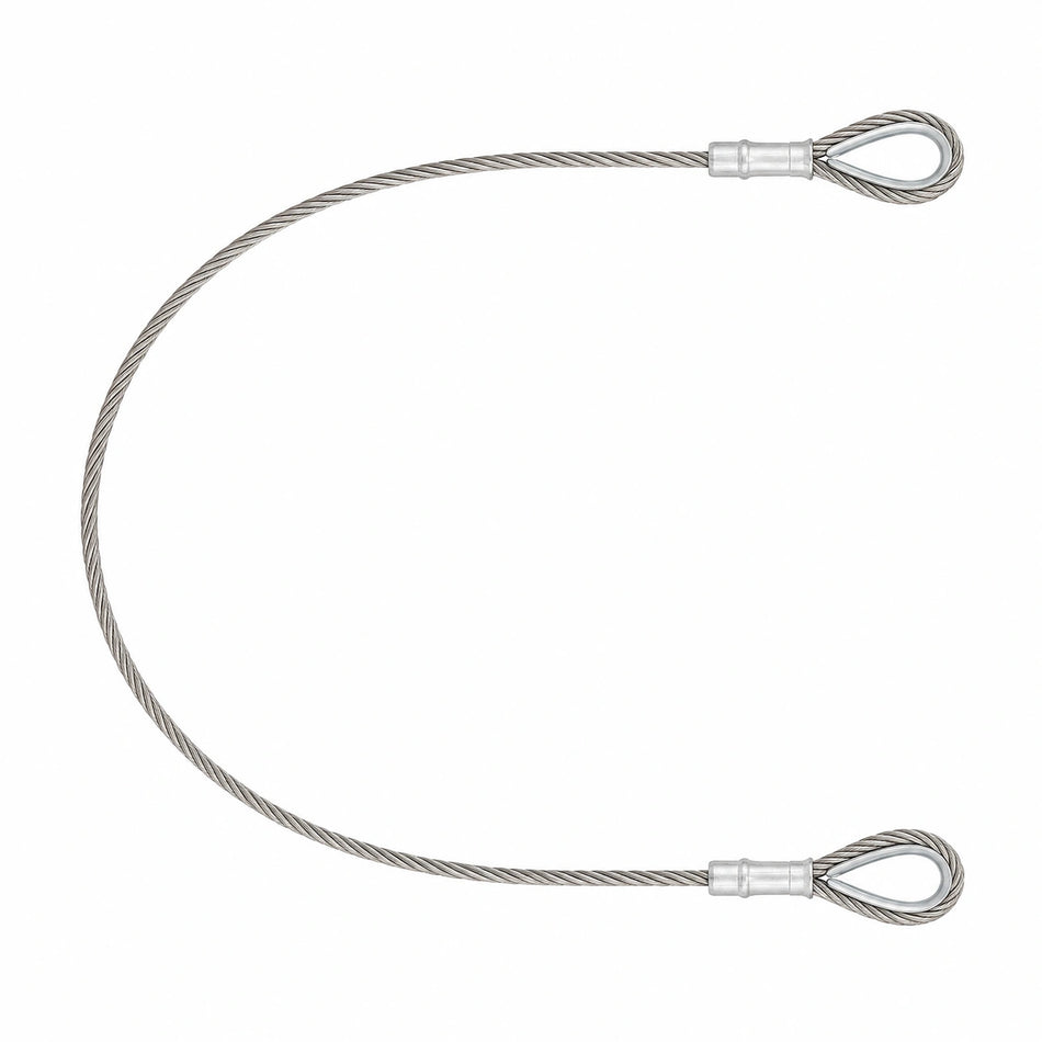 ISSAFE 8mm Stainless Steel Wire Rope sling – 7x19 IWRC, SS 316