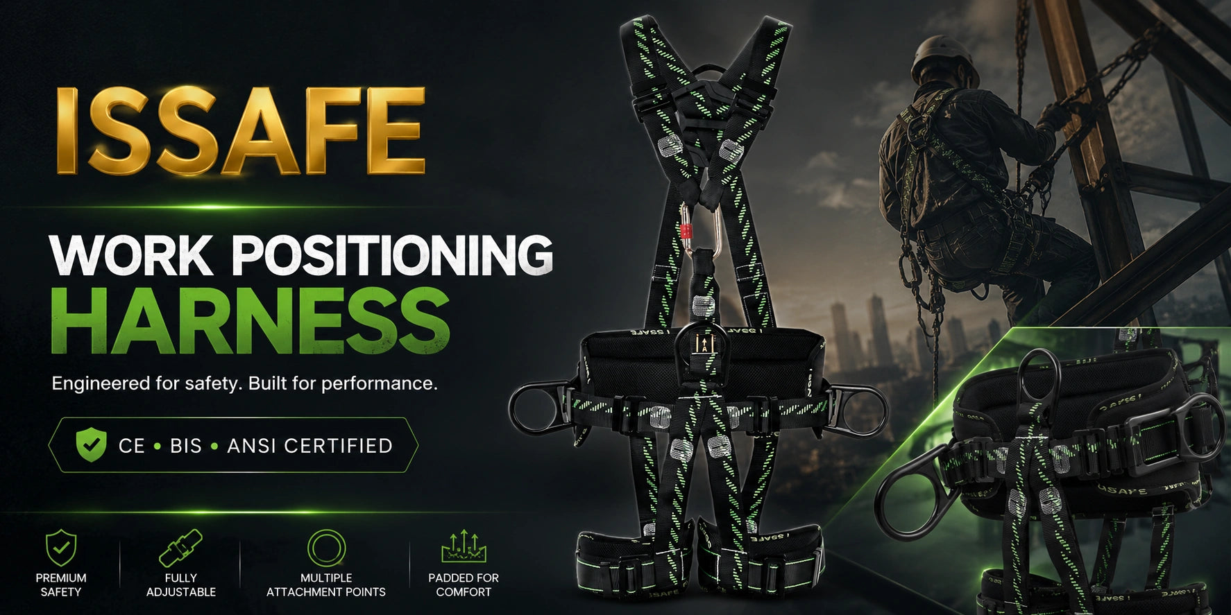 ISSAFE work positioning harness