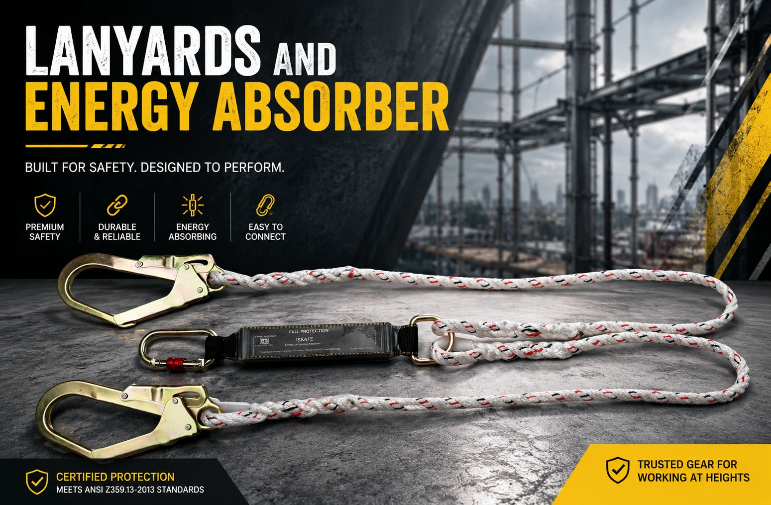safety lanyards and energy absorber